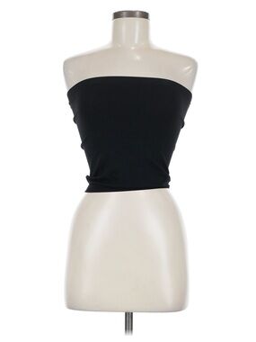 Women's Black Strapless Suzette Tube Crop Top One Size